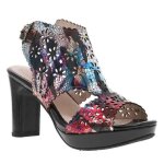 Nu - pieds cuir talon d�croch� haut