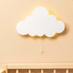 Veilleuse murale led nuage enfant en bois ? lampe d�corative chambre b�b�