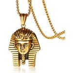 Nuagee collier pendentif homme acier inoxydable pharaon egyptien antique hip hop cha�ne fantaisie bijoux ...