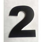 Numro 2 dcoup adhsif noir pour boite aux lettres porte appartement l 40 x h 50 mm