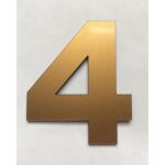 Numro 4 dcoup adhsif dor pour boite aux lettres porte appartement l 40 x h 50 mm