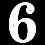 Num�ro de maison - adzif. biz - plexi blanc brillant - 10 cm - fixation incluse - �l�gant