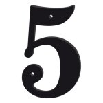 Num�ro de maison - adzif. biz - plexi noir brillant - 10 cm - fixation incluse - 4 mm d�paisseur