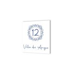Numéro de maison extérieur personnalisable - plaque dibond blanc - pictogramme bleu modèle oriental - ... Numéro de maison extérieur personnalisable - plaque dibond blanc - pictogramme bleu modèle oriental - ...