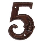 Num�ro de maison en fonte chiffre 5
