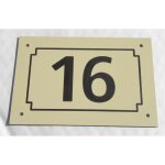 Numero de maison ivoire personnalis� 6 chiffres maxi format 150x200 mm pvc plaque