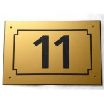 Numero de rue dor� personnalis�e 6 chiffres plaque 150 x 100 mm pvc