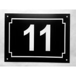 Numero de rue noir personnalis� 6 chiffres plaque 150 x 100 mm pvc