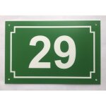 Numero de rue vert personnalise 6 chiffres plaque 150 x 100 mm pvc