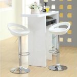 Nuo lot de 2 tabouret de bar blanc - assis ergonomique avec dossier confortable repose pieds - reglable ...