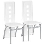 Nuo lot de 2 tabourets de salle  manger - chaise de cuisine - chaise  dner - 42x42x100cm - blanc