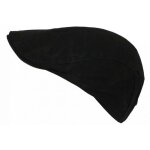 - nyls cr�ation - casquette plate noire coton ajustable ? style anglais vintage b�ret homme femme - noir ...