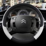 Housse de volant - o face blanc - compatible citro�n c1 c2 c3 c4 c5 - confort conducteur - design �l�gant ...