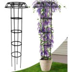 Ob�lisque jardin 165cm pour plantes grimpantes et r�sistant aux intemp�ries en m�tal et wisteria klettergitter ...