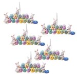 Objet d�coratif - d�corations de p�ques - lapin - oeufs multicolores - int�rieur