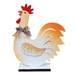 Objet d�coratif - poule en bois - d�coration de p�ques - int�rieur - mixte