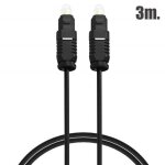 Ociodual cable fibre optique connecteurs toslink 3m m - m audio digital hifi spdif noir pour hdtv cordon ...