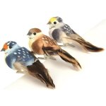 3 oiseaux couleur sur pince - 10x45x4 cm