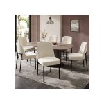 Okwish lot de 6 chaises de salle � manger modernes avec coussin dassise �pais et pieds en m�tal noir ...