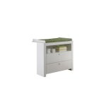 Olja commode à langer avec 2 tiroirs et 1 tablette de rangement blanc. Olja commode à langer avec 2 tiroirs et 1 tablette de rangement blanc.