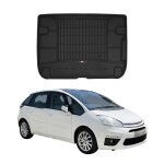 Omac tapis de coffre caoutchouc pour citroen c4 picasso 2006 - 2013 noir premium