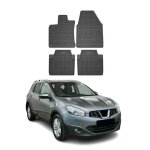 Omac tapis de sol pour nissan qashqai + 2 nj10 2008 - 2014 noir en caoutchouc