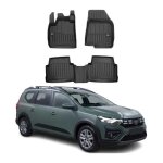 Omac tapis de sol sur mesure noir pour dacia jogger 2021 - 2025 3 pices en tpe