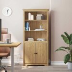 ?on sale?biblioth�que bodo - bonnie - meuble �tag�re - support livres - marron miel 82 x 40 x 173 cm ...