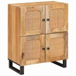 ?on sale) buffet bahut - meuble de rangemnt pour salon / cuisine - marron 60 x 335 x 75 cm bois de mangue ...