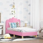 ?on sale)cadre de lit simple - contemporain - dormir - pour tout - petit avec t�te de lit rose 70 x 140 ...