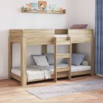 (on sale)cadre de lit / lit superpos� pour enfants simple - pour adulte ou enfant - ch�ne sonoma 80 x ...
