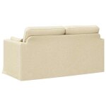 (on sale)canap� haute qualit� sofa scandinave - fauteuil club - 140cm cr�me m�tal s 9811533