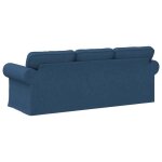 (on sale)canap� haute qualit� sofa scandinave - fauteuil club - 180cm bleu m�tal s 4882527