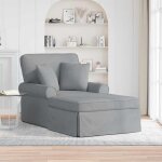 ?on sale)m�ridienne - confort optimal - 1 place - chaise lounge avec jupe gris clair 91x157x91 cm tissu ...