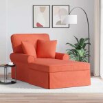 ?on sale)m�ridienne - confort optimal - 1 place - chaise lounge avec jupe rouge orange 91x157x91 cm - ...