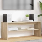 (on sale)meuble tv / hifi - pour salon - table tv - ch�ne sonoma 100 x 30 x 40 cm bois ding�nierie @fr(47979) ...