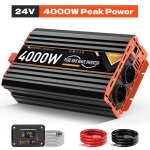 Onduleur 4000 w cr�te 24v ? 220 v ca - onde sinuso�dale pure - �cran lcd et c�bles inclus