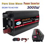 Onduleur - hellove - 3000w - 24v dc à 220v ac - affichage led - protection multiple Onduleur - hellove - 3000w - 24v dc à 220v ac - affichage led - protection multiple