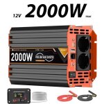 Onduleur maison / backup 1000w continue (2000w cr�te) - 12v dc�220v ac sinuso�dale pure lcd