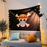 One piece tapisserie multicolore anime tenture murale pour fte garons chambre dcoration cadeau danniversair ...