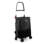 One t shop - chariot de course rolser pliable 4 roues - noir