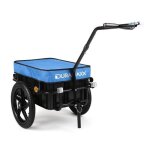 Oneconcept big blue mike - remorque de vlo haute traction avec poigne et bche pour la pluie