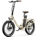 V�lo �lectrique pliable - onesport - ot16 - 2 - autonomie 100km - moteur 250w - freins � disque - beige ...