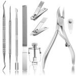 Ongles incarns coupe - ongles kit de 8 pcs manucure pdicure professionnel en inox pince lime pousse - ...
