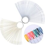 Nuancier ongle - outils nail art - 100 pièces - transparent et naturel - bague en métal Nuancier ongle - outils nail art - 100 pièces - transparent et naturel - bague en métal