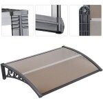 Oobest® 80 * 120 cm auvent de porte entrée marquise solaire porte terrasse toit abri banne entrée ombre ... Oobest® 80 * 120 cm auvent de porte entrée marquise solaire porte terrasse toit abri banne entrée ombre ...