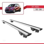Barres de toit - opel - mokka 2012 - 2019 - aluminium - gris - verrouillable