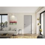 Optimum bloc porte ajustable dcor chne gris clair bilbao - 204 x 83 cm droit