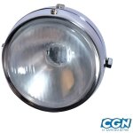 Optique avant rond chrom� pour mobylette mbk 51 �? 140mm