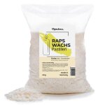 Oputec 2kg pastilles de cire de colza : cire naturelle claire et cr�me id�ale pour couler et fabriquer ...